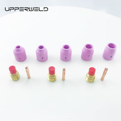 WP17 18 26 -53N 18KITS Kit de tazas de vidrio cerámico Fácil de usar antorcha de soldadura Lente de gas Recoger