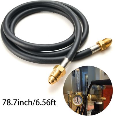 NBR Mig Tig 12' manguera de soldadura de gas inerte 5/8&quot; UNF-18RH manguera reguladora del medidor de flujo de gas de mezcla de CO2 de argón