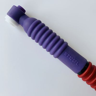 Apoyo personalizado OEM Púrpura WT-125 FL Tig Torch Cuerpo de cabeza flexible TIG Torcha de soldadura para soldadura de arco de argón