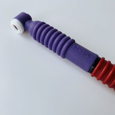 Apoyo personalizado OEM Púrpura WT-125 FL Tig Torch Cuerpo de cabeza flexible TIG Torcha de soldadura para soldadura de arco de argón
