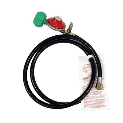 Regulador de propano de antorcha de soldadura de goma 0-5PSI Ajustable con manguera y válvula de GLP de 5FT