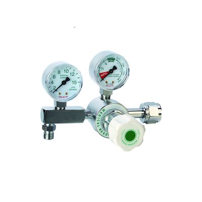 Presión máxima de entrada 4000 Psi Regulador de cilindros de oxígeno médico de alta precisión de flujo CGA540