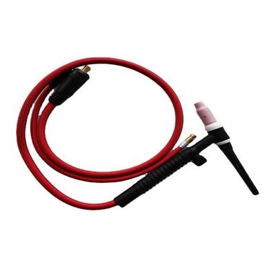 WT-17 10-25EU Gas Argón Tig antorcha Arma de soldadura refrigerada por aire para soldadura de metales Negro Rojo