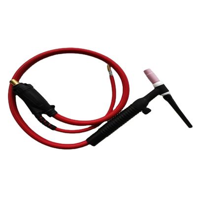 WT-17 10-25EU Gas Argón Tig antorcha Arma de soldadura refrigerada por aire para soldadura de metales Negro Rojo