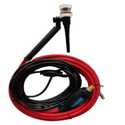WT-17 10-25EU Gas Argón Tig antorcha Arma de soldadura refrigerada por aire para soldadura de metales Negro Rojo