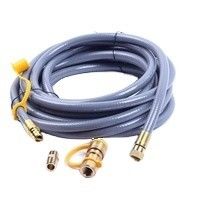 10/12/24 manguera de gas natural de pies con accesorios de conexión rápida y manguera de soldadura en plata