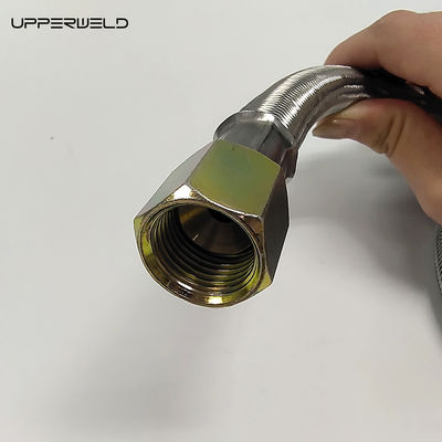 5 pies rojo y plata propano de acero inoxidable trenzado tanque de campamento de gas de gas licuado con medidor