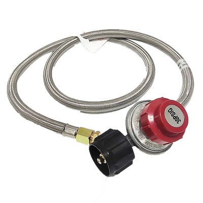 Cocina de gas de alta presión de 12 pies con regulador de acero inoxidable de 3/8 pulgadas femenino trenzado