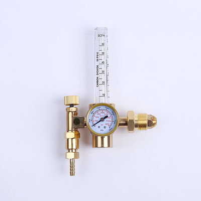 CGA320 y CGA580 Regulador de gas de soldadura con doble medidor de caudal de CO2 con reductor de gas de rosca de tornillo