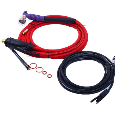 Industria de corte Antorchas de soldadura TIG de color rojo y negro WT125F con rendimiento de copa de vidrio