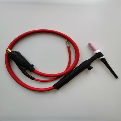 WP-26V-R 35-70 EU Plug TIG Kit de antorchas Arma de soldadura refrigerada por aire con válvula de gas 200A Negro Rojo