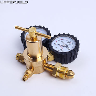 Regulador de gas de medios de gas estándar con presión de entrega de 0-400 PSI y salida de entrada de latón