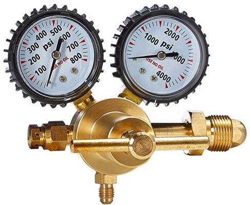 Regulador de nitrógeno de gas para NO2 de alta presión CGA580 de entrada y 1/4' de salida