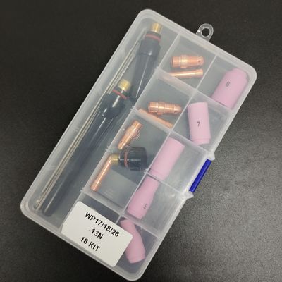 0.28KG de aluminio boquilla de colgante cuerpo aislante de electrodos TIG de soldadura de antorcha de consumo Kit para WP-17/18/26 13N 18pcs