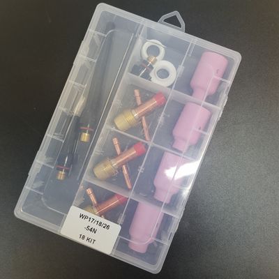 WP-17/18/26 Kit de consumibles de antorchas de soldadura TIG para electrodos de 1,6 mm/2,4 mm/3,2 mm 18 piezas