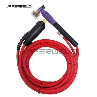 WT125F Torcha de soldadura TIG con taza de vidrio de cable rojo y lente de gas Soporte ODM personalizado