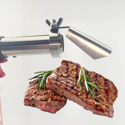 Acampada al aire libre cocina cocina antorcha de calefacción con propano MAPP adjunto en plata