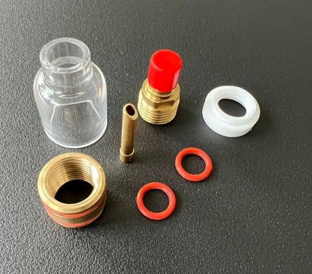 53GQ Adaptador de lentes de gas Cuña Collet TIG Kit de consumibles de soldadura para una mejor cobertura de gas