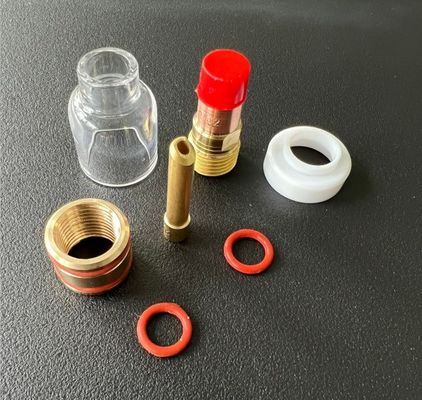 Accesorios TIG Kit de boquilla transparente 53GQ Adaptador de lentes de gas Collet de cuña para soldadura transparente