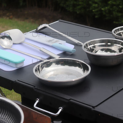 Mesa de acampada de aluminio multifuncional para cocinar fácilmente y cocinar en actividades al aire libre