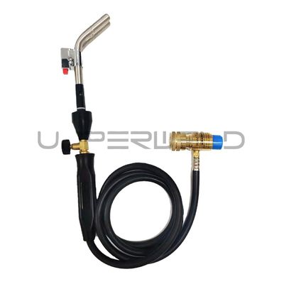 Apoyo personalizado Push Button Ignition Mapp Gas Propano Brazing Torch con dos quemadores OEM