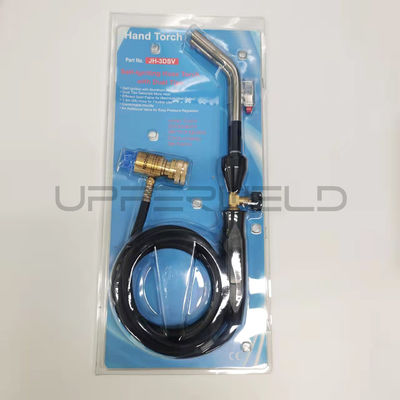 Apoyo personalizado Push Button Ignition Mapp Gas Propano Brazing Torch con dos quemadores OEM