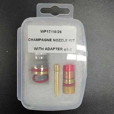Wp17/18/26 Serie Collet de cuña larga 50 mm 1/8 para soldadura con antorcha de Tig 17.2 * 9.3 * 2cm