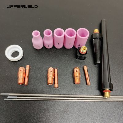 Accesorios esenciales de soldadura TIG 13N Kit de boquilla de cerámica para piezas de repuesto de antorchas WP9/20