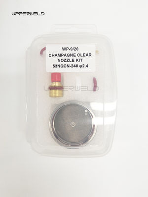 Apoyo de OBM WP17 18 26 53NQ Accesorios de soldadura Tig con lente de gas Recoger y boquilla clara