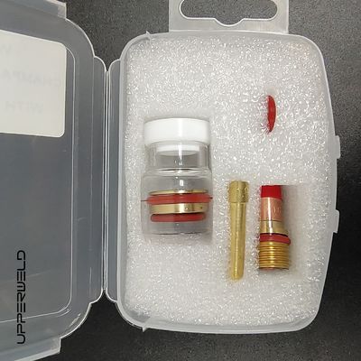 Accesorios de soldadura TIG WP-17/18/26 Kit de boquilla de champán con adaptador de 1,6 mm