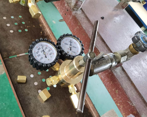 0-800 PSI Presión CGA580 Regulador de nitrógeno de entrada para depuración HVAC hecho de latón sólido