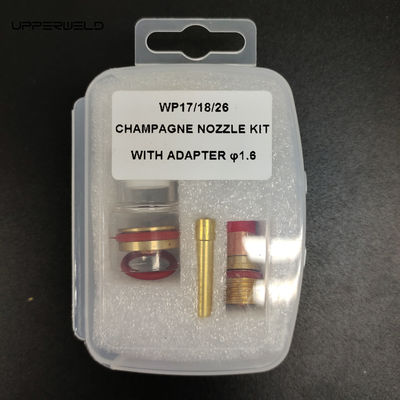 Accesorios de soldadura TIG WP-17/18/26 Kit de boquilla de champán con adaptador de 1,6 mm