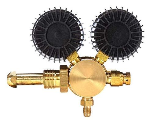 0-800 PSI Presión CGA580 Regulador de nitrógeno de entrada para depuración HVAC hecho de latón sólido