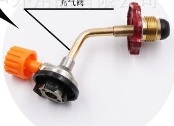 Adaptador de depósito de gas para cilindros de llenado y válvulas de cilindros de gas de butano