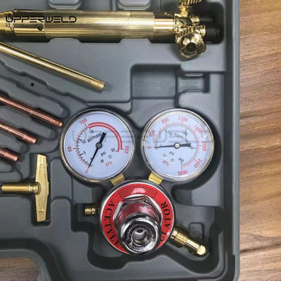 Torch de corte de gas de oxígeno acetileno portátil y kit de soldadura para regulador de carga media
