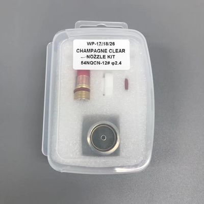 WP-17/18/26 Champagne TIG Accesorios para antorchas de soldadura 1.6mm/2.4mm/3.2mm Kit de boquilla transparente