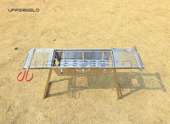 Finitura limpia Grill de barbacoa portátil para exteriores Grill plegable de acero inoxidable Grill sin humo