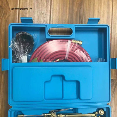 Cuerpo de latón forjado Conjunto de herramientas portátiles de soldadora de oxibrasión con dos medidores de regulador de manguera