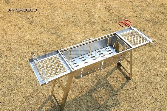 Finitura limpia Grill de barbacoa portátil para exteriores Grill plegable de acero inoxidable Grill sin humo