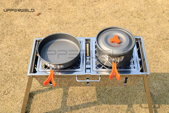 Finitura limpia Grill de barbacoa portátil para exteriores Grill plegable de acero inoxidable Grill sin humo