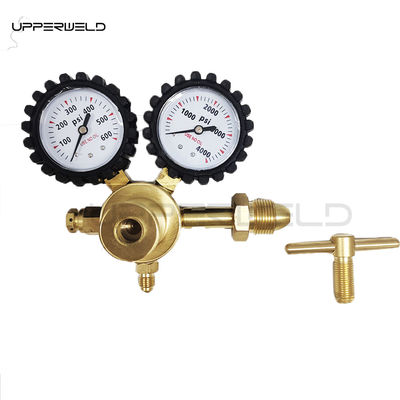 Regulador de nitrógeno de latón 0-600PSI CGA580 Medidor de presión de gas de conexión de entrada para depuración de HVAC