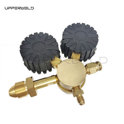 Regulador de nitrógeno de latón 0-600PSI CGA580 Medidor de presión de gas de conexión de entrada para depuración de HVAC