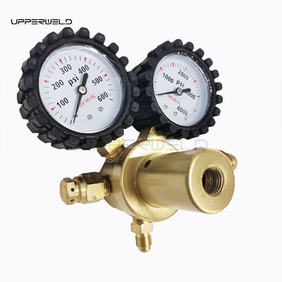Regulador de nitrógeno de latón 0-600PSI CGA580 Medidor de presión de gas de conexión de entrada para depuración de HVAC
