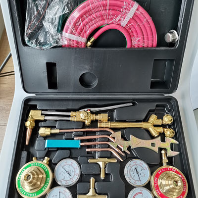 Kit de antorchas de soldadura y corte de gas Conjunto de soldadura de acetileno de oxígeno con estuche ideal