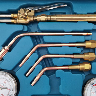 Kit de antorchas de soldadura y corte de gas Conjunto de soldadura de acetileno de oxígeno con estuche ideal