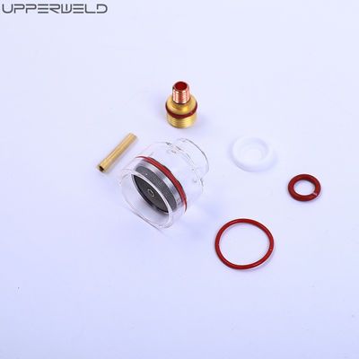 Lente de gas de Stubby 10 Taza de cristal de pirra Kit de boquilla transparente para WP-17/18/26 Torch de soldadura Tig