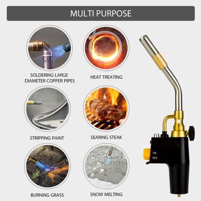 Apoyo OBM CGA600 hilo de soldadura y soldadura Trigger-Start Torch Head Propano Mapp Torch 1300°C