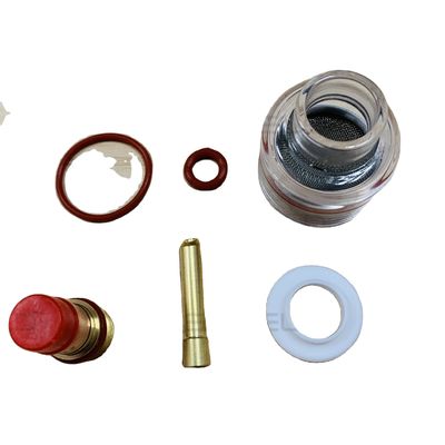 WP-9/20/25 Serie TIG superior de soldadura de antorcha de gas lente 10 Kit de copa de cristal de pira para el kit grande
