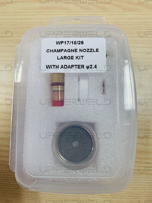 WP-9/20/25 Serie TIG superior de soldadura de antorcha de gas lente 10 Kit de copa de cristal de pira para el kit grande