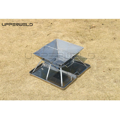 2 kg de acabado limpio de madera portátil de acampada de carbono plegable estufa de parrilla para viajes al aire libre